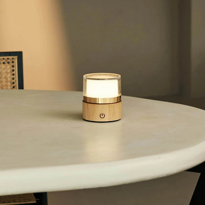 Wireless Table Lamp Light Brown - Dimmable Rechargeable Desk Lamp