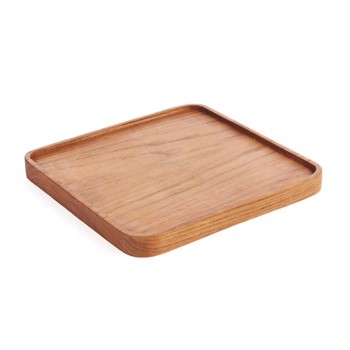 Teak Square Plate - Natural - M