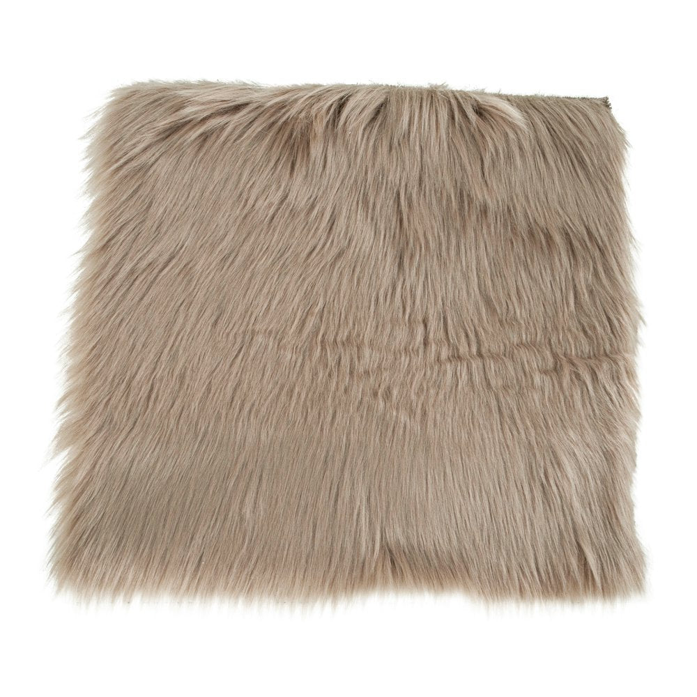 Polyester Seat Cushion - Mushroom Lambskin Style, 40x40 cm