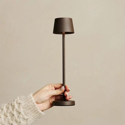 Combi Set Professional | 4 x Vondel Mini Mocha Brown Rechargeable Table Lamps & 1 x Amstel Charging Station