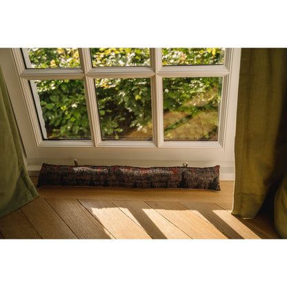 Oh My Gee Modern Door Draft Stopper – Energy Saving Black & Orange