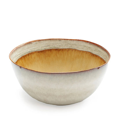 Ceramic Serving Bowl - Portuguese Crackle Glaze Design