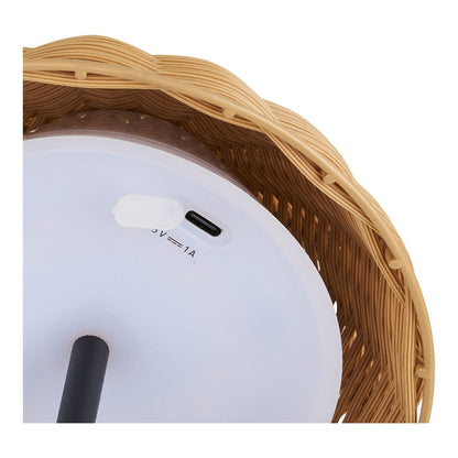 Metal LED Table Lamp Rechargeable - Nature & Black Finish