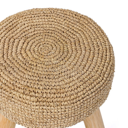 Raffia Stool - Natural