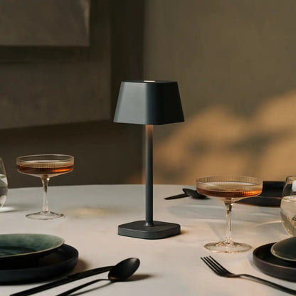 Ava Stone Grey Rechargeable Table Lamp | Stylish, Cordless Lamp & Dimmable