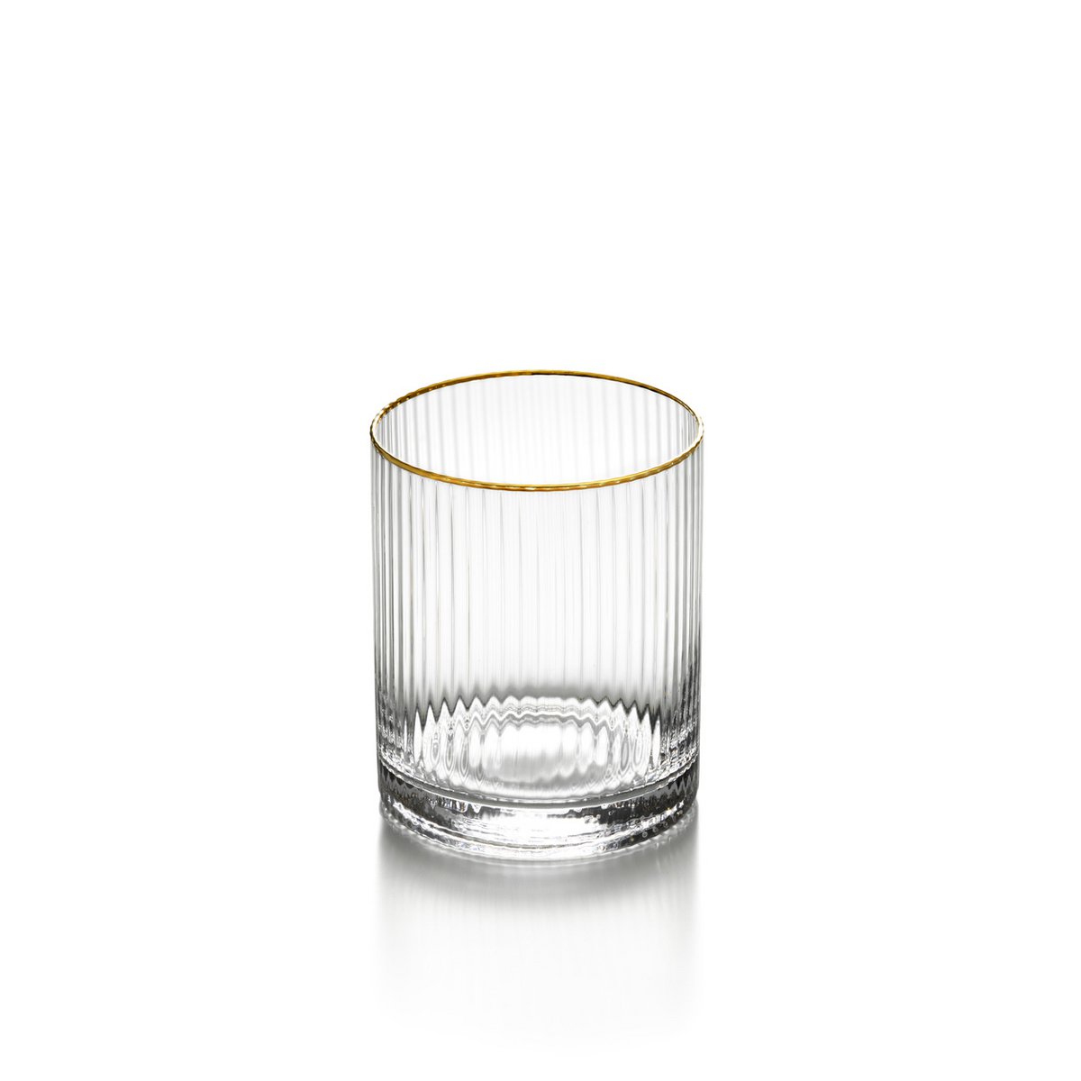 Recycled Glass Lowball - Gold Rim Water Glass for Cocktails
