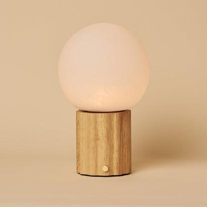 Light Brown Table Lamp – Rechargeable Cordless Lamp with 3 Light Colors