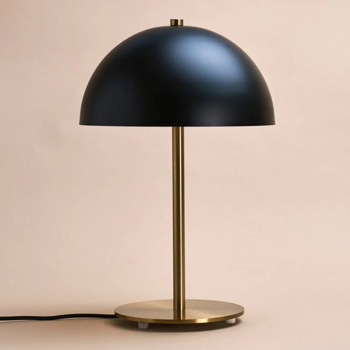 Gold and Black Table Lamp - Elegant Metal Bedside Lamp