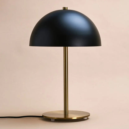 Gold and Black Table Lamp - Elegant Metal Bedside Lamp