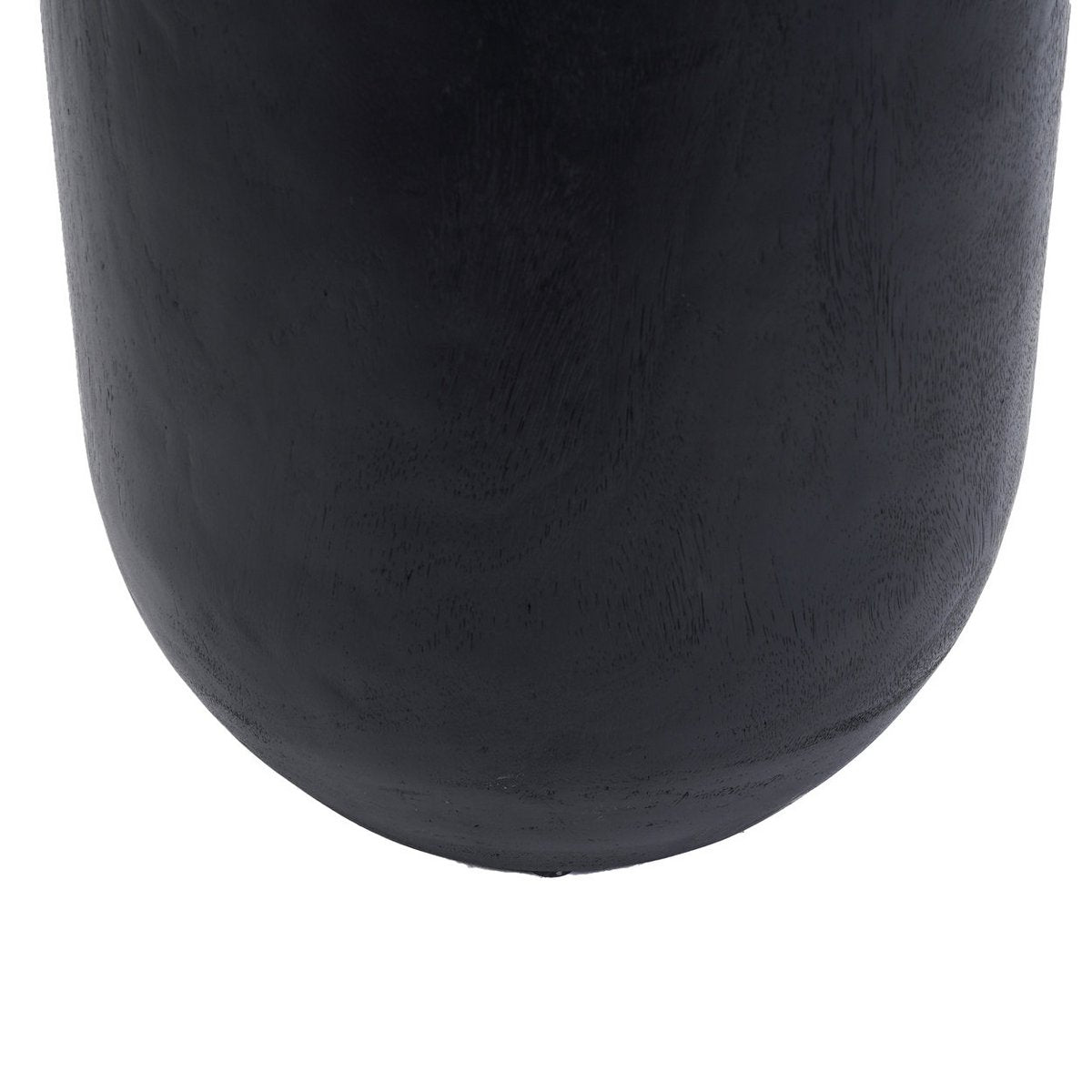 Suar Wood Stool - Black Accent Stool for Modern Interiors
