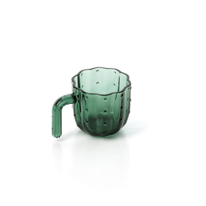 Green Stackable Water Glasses - Cactus Design, Set of 4