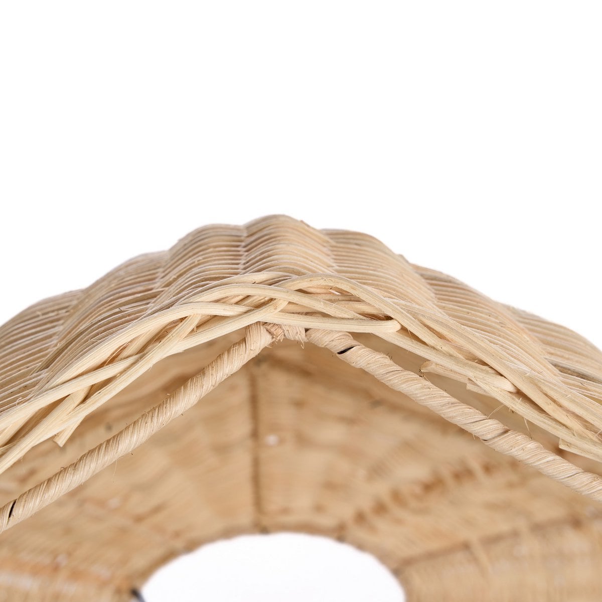 Rattan Pendant Light - XL Natural Wave Design