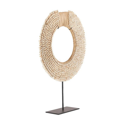 Natural Shell Sculpture on Stand - Coastal Home Decor