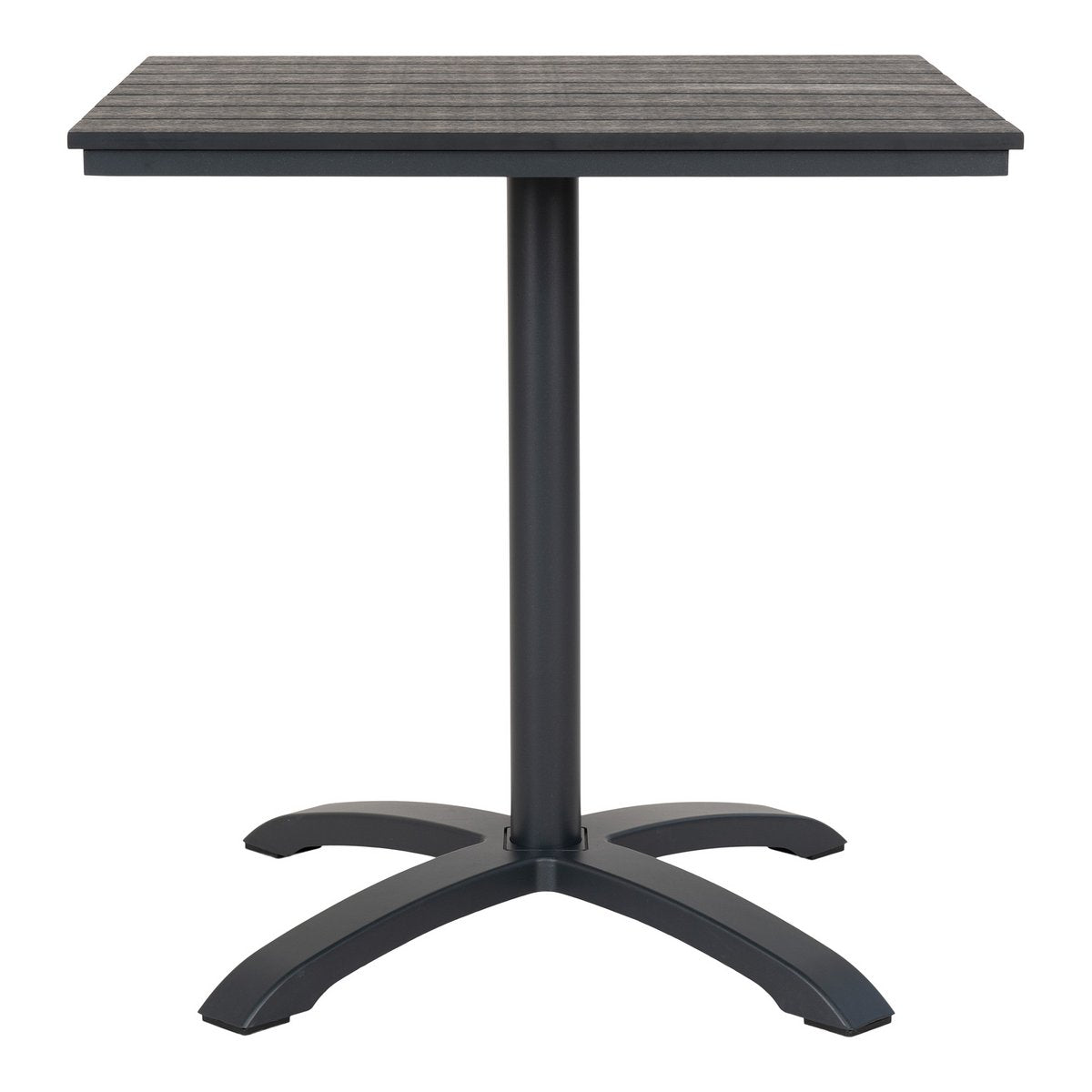 Chicago Bistro Table - Grey/Black, Nonwood (PE)/Aluminum, 70x70x72 cm