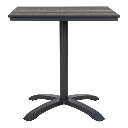 Chicago Bistro Table - Grey/Black, Nonwood (PE)/Aluminum, 70x70x72 cm