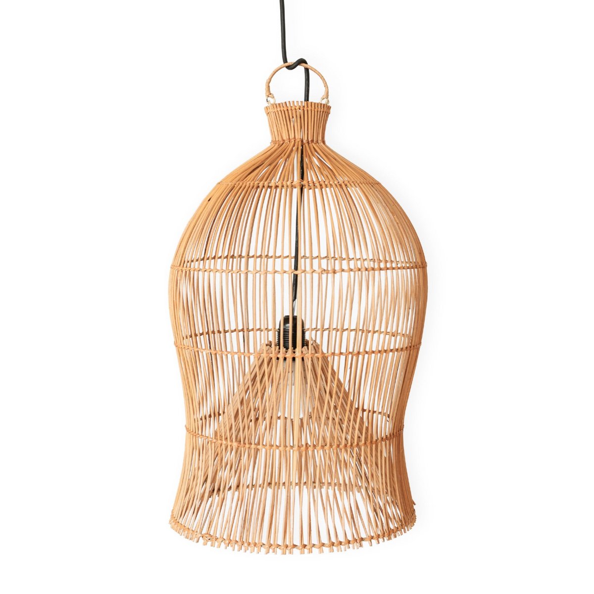 Rattan Lampshade – Boho Pendant Lamp – Ceiling Lamp Hanging – Boho Ceiling Light MAHARA (Ø35 cm)