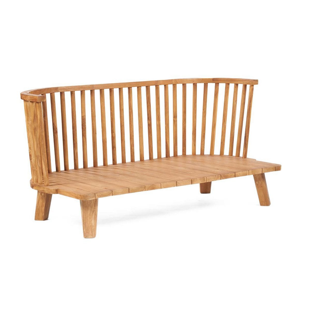 Recycled Teak Two Seater Sofa - Natural Black Finish