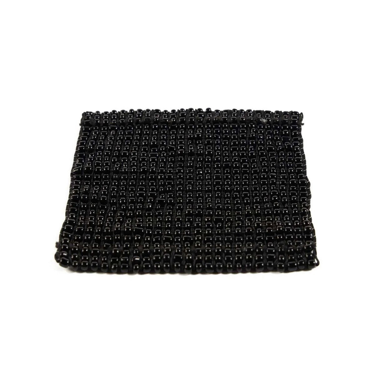 Black Beaded Coaster - Elegant Table Protection
