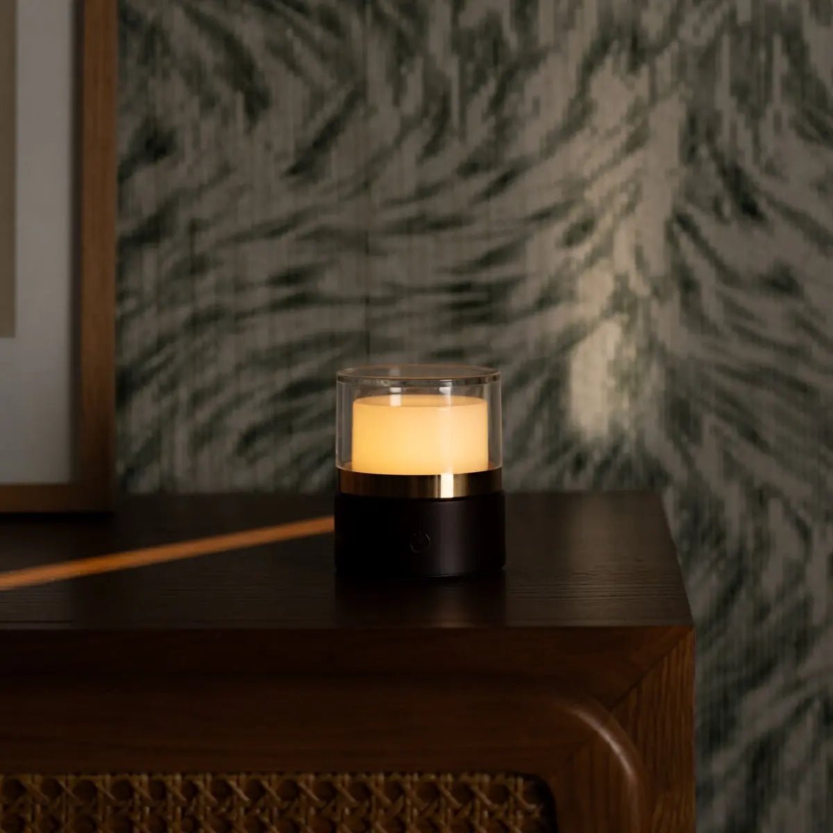 Leo Dark Brown Wireless Rechargeable Lamp | Compact, Dimmable & USB Rechargeable