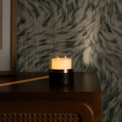 Leo Dark Brown Wireless Rechargeable Lamp | Compact, Dimmable & USB Rechargeable