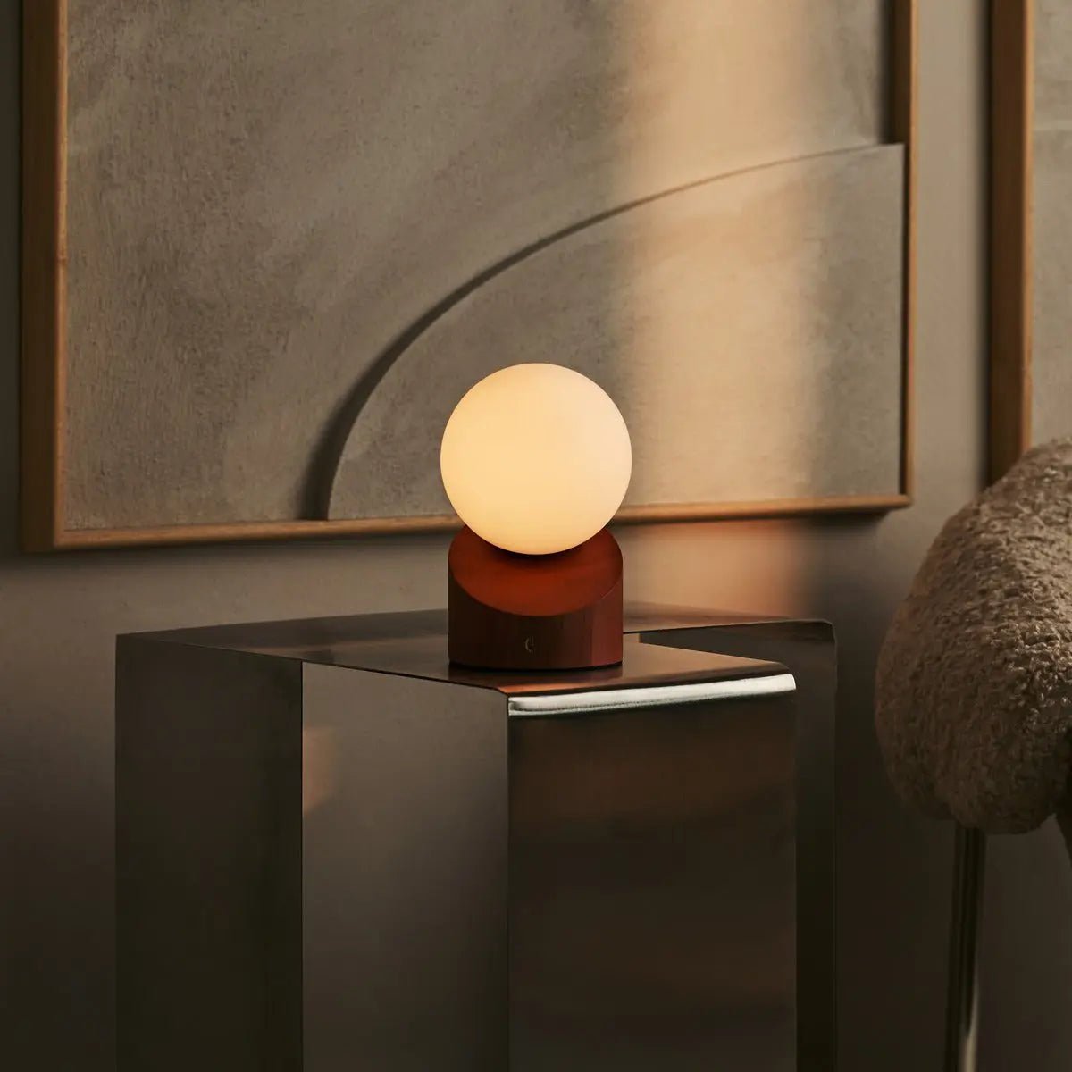 Morris Chestnut Brown Rechargeable Lamp | Stylish, Cordless & Sustainable Design