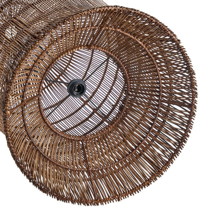 Bamboo Pendant Light - Dark Walnut Woven Bell, Extra Large