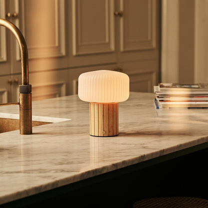 Margaux Light Brown Rechargeable Table Lamp | Stylish, Cordless & 3 Light Modes