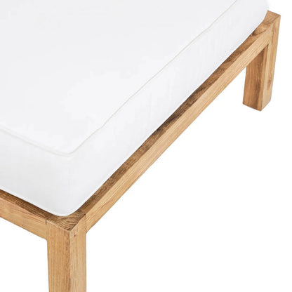 Teak Ottoman Modular Seating - Customizable Outdoor Footrest
