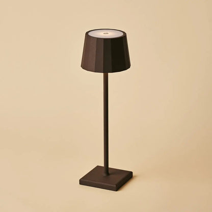William Mocha Brown Rechargeable Table Lamp | Wireless Charging & 120-Hour Battery Life