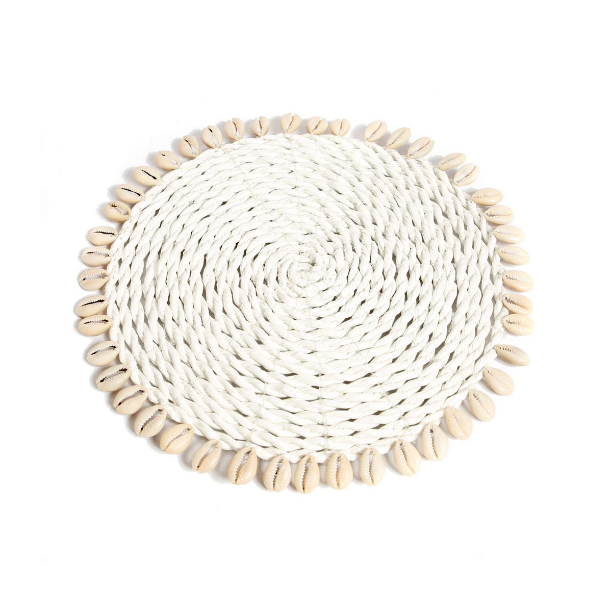 Seagrass Pan Coaster - Natural Shell Design - Heat Resistant Table Protector