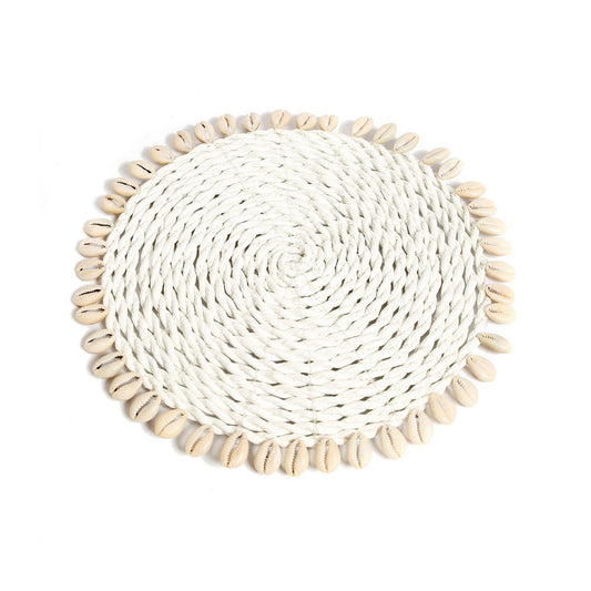 The Seagrass Shell Pan Coaster - Natural