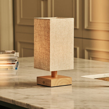 Bob Light Brown Cordless Wooden Table Lamp | Dimmable, Rechargeable & Up 100 Hours Battery Hours