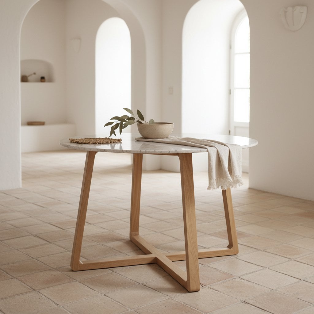 Marble Dining Table - Infinity Round Table, 120cm