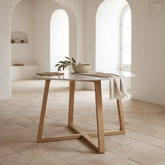 Marble Dining Table - Infinity Round Table, 120cm