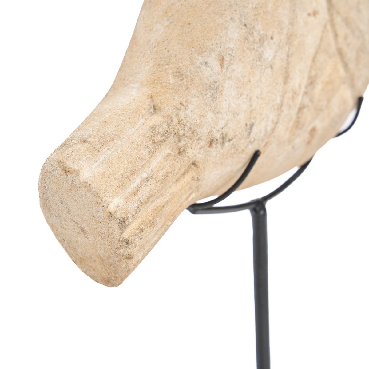 Sandstone Fish Stone Decor on Stand – Small, Natural Texture