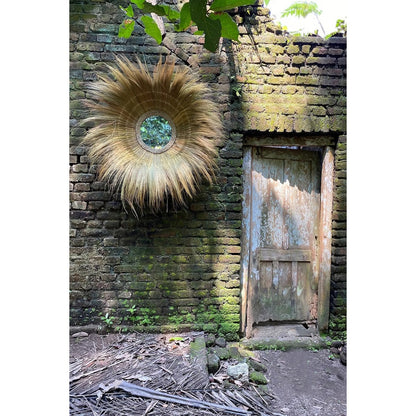 Dried Grass Sunken Forest Mirror - Natural