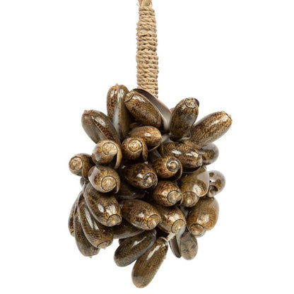 Cowrie Shell Tassel - Brown Coastal Decor