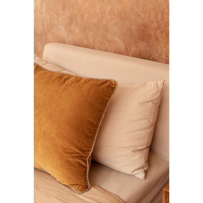 Velvet Cushion Cover - Mustard Yellow Decorative Pillow - 50x50