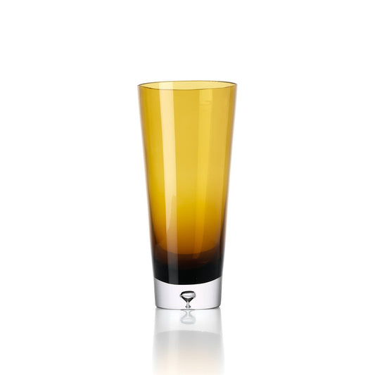 Recycled Glass Vase - Brown Gold Sunset Glow - Large