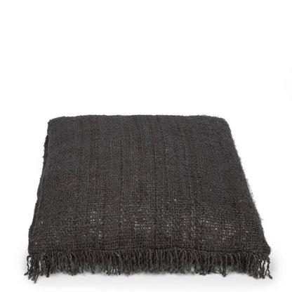 Cotton Boho Cushion Cover - Black Navy, 60x60 cm