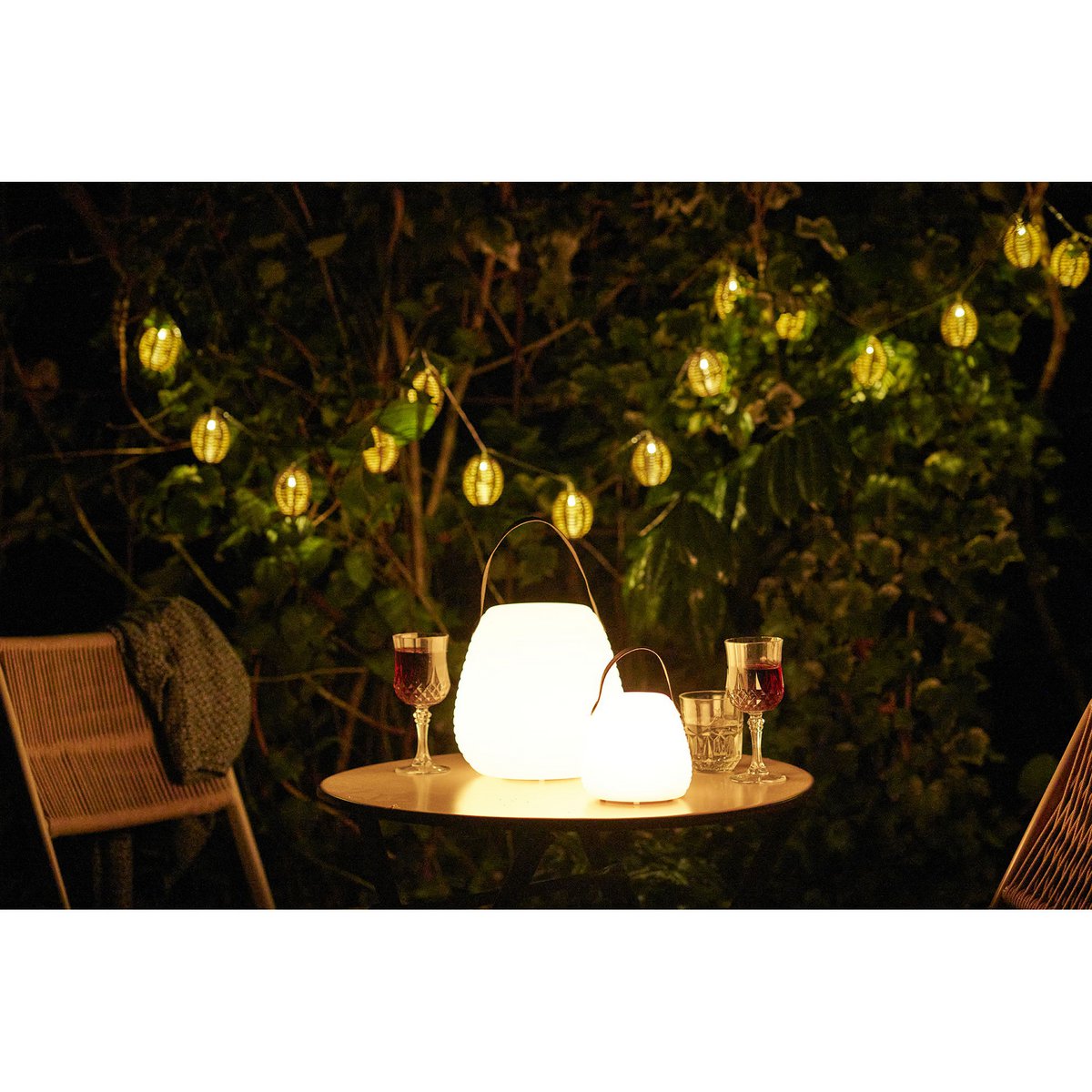 Derry LED Lamp, rechargeable, white, ø13 cm