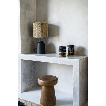 The Serene Candle Holder - Black Natural - S