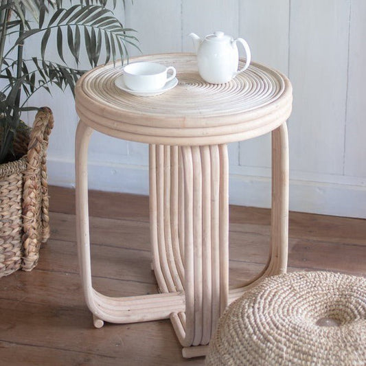 Rattan Side Table End Table - 50cm Accent Couch Table Kanthi
