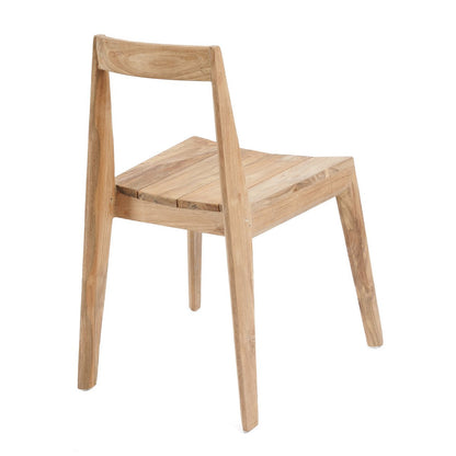 Teak Dining Chair - Natural Wood Outdoor Seating