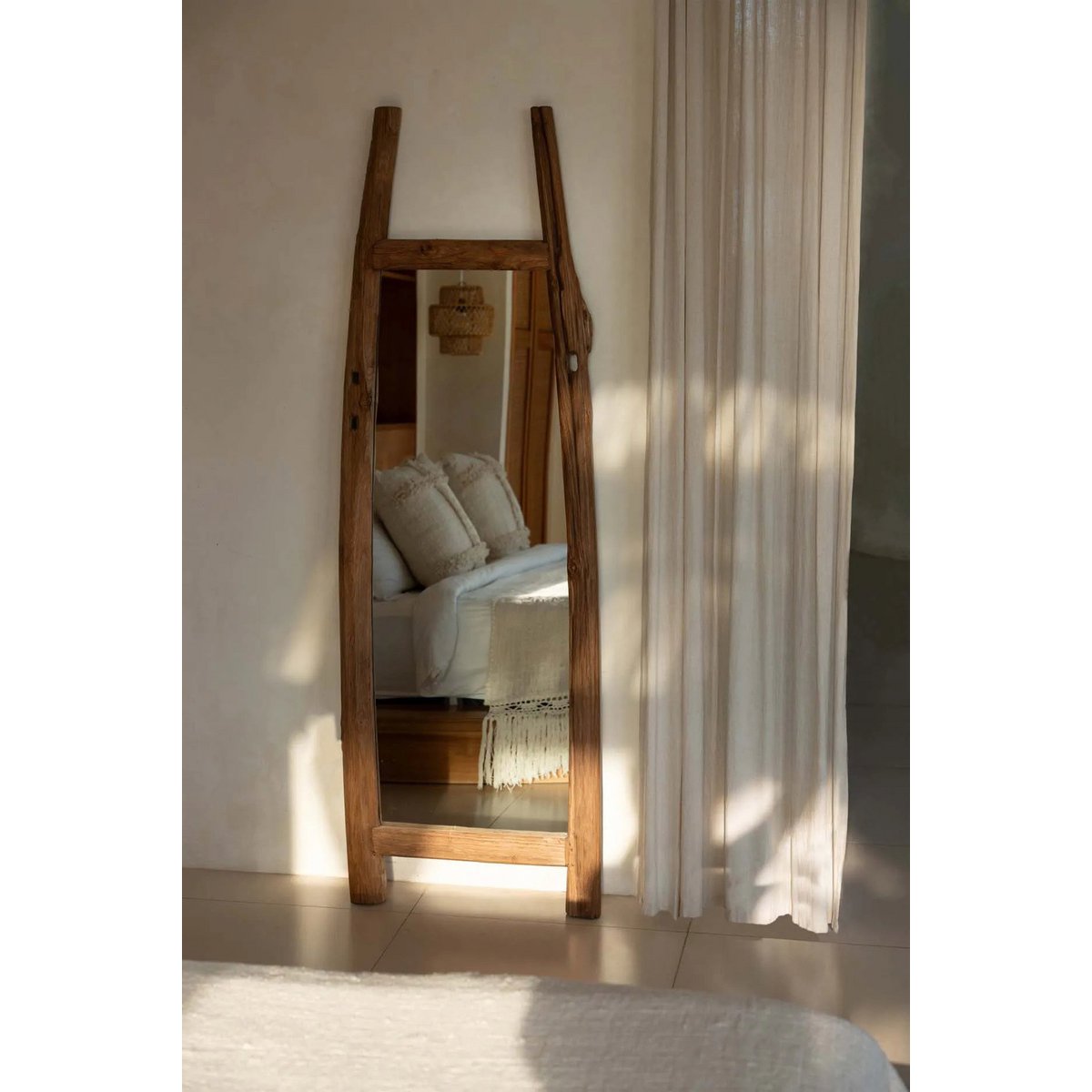 Full Length Dressing Room Mirror - Natural Finish