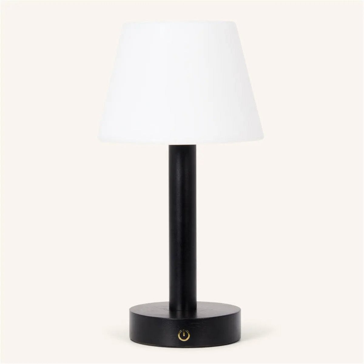 Zoë Black Wooden Rechargeable Table Lamp | Dimmable, USB-C & Up to 80 Hours of Battery Life