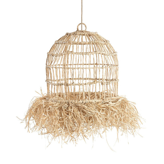 Mendong Grass Pendant Light - Natural Woven Texture - Small