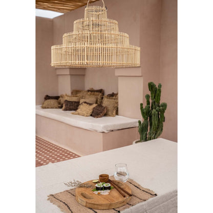 Rattan Pendant Light - Wedding Cake Style - Medium, Natural