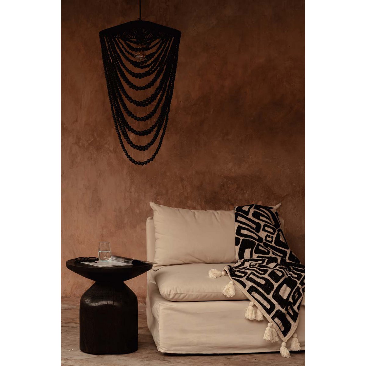 Natural Black Aztec Throw - Global Style Bed and Lounge Accent
