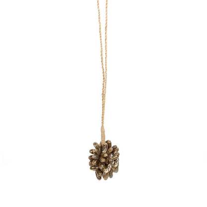 Cowrie Shell Tassel - Brown Coastal Decor